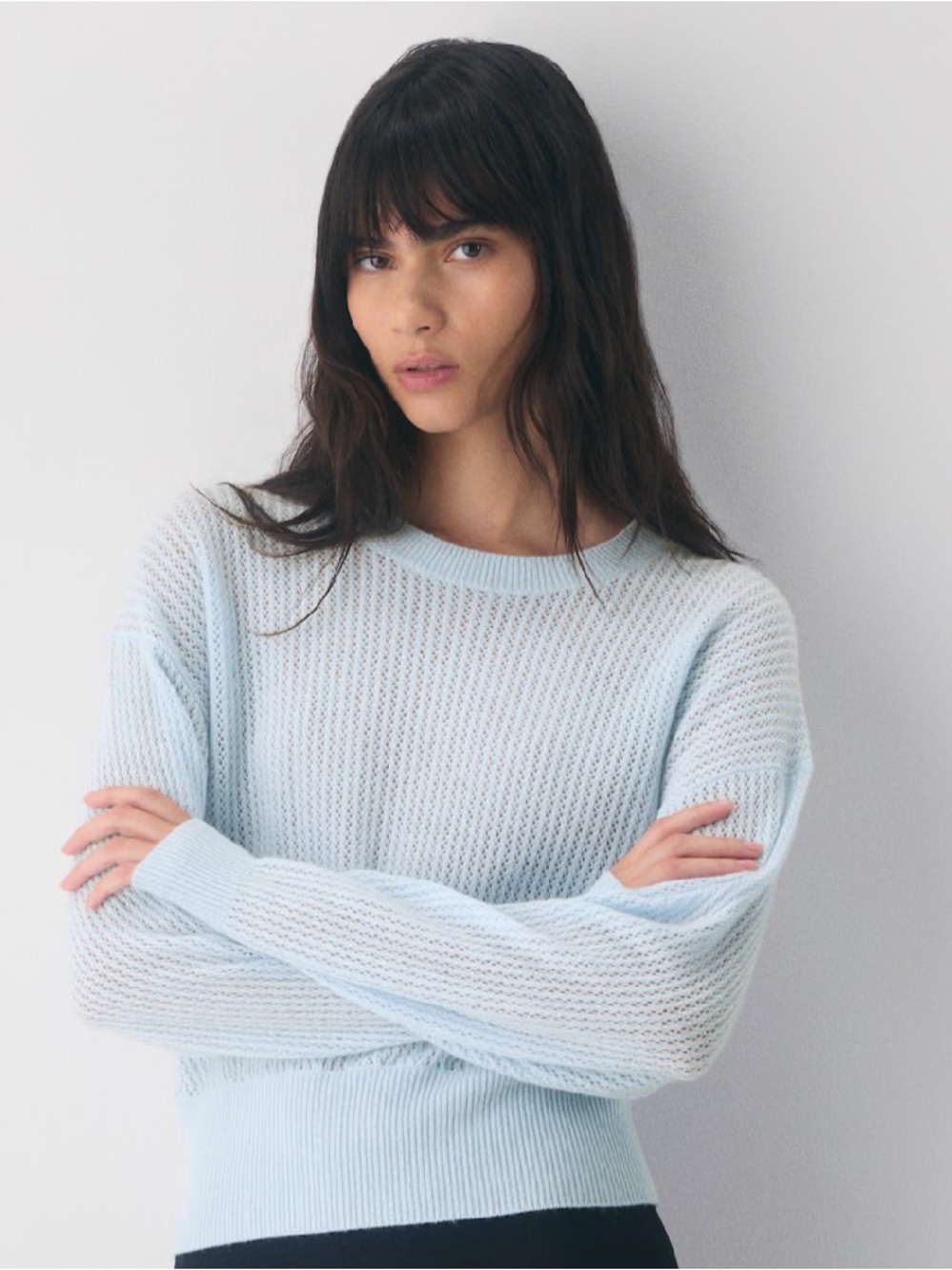 Aritzia Wilfred Wool-Cashmere Sweater - Villa Blue